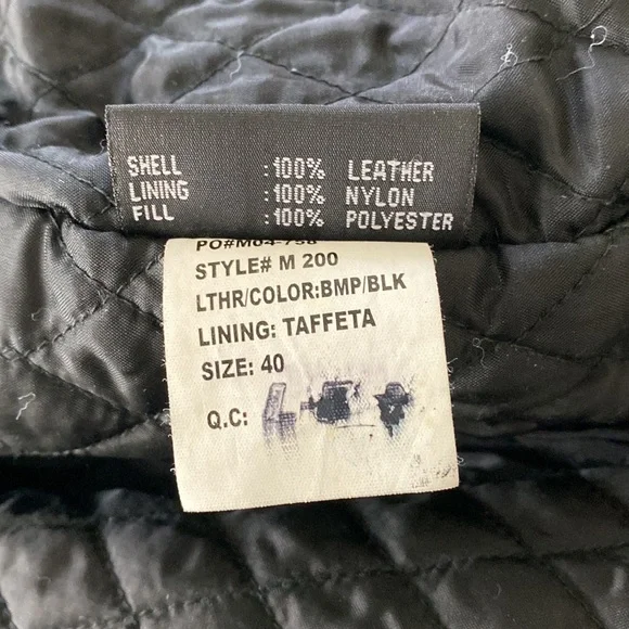 Vintage FMC Black Leather Jacket